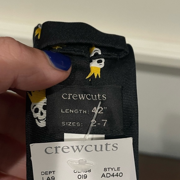 NEW Crewcuts Silk crown skull  Boy’s Tie - Picture 8 of 8